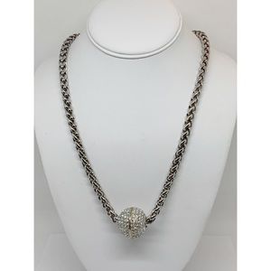 Jewelry - Silver Rhinestone Ball Pendant Necklace Jewelry - Silver Rhinestone Ball Pendant Necklace